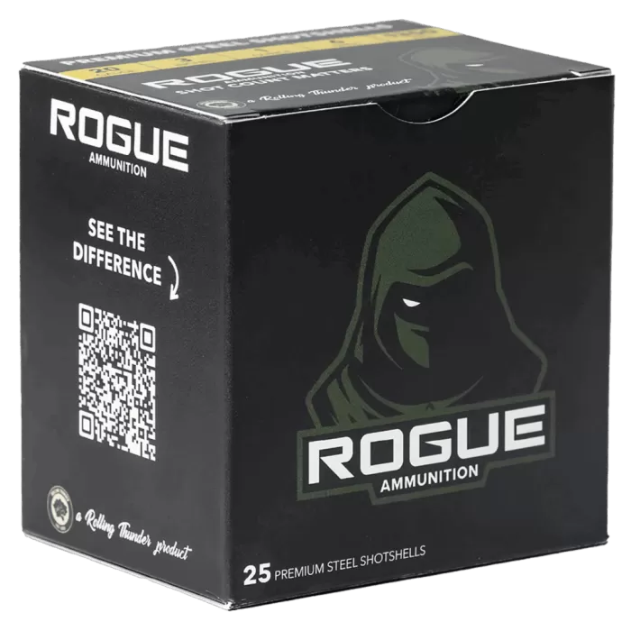 Rogue Ammunition RA-20-1-4S 20Gauge 3" 1oz 4Shot 25 Per Box/10 Case