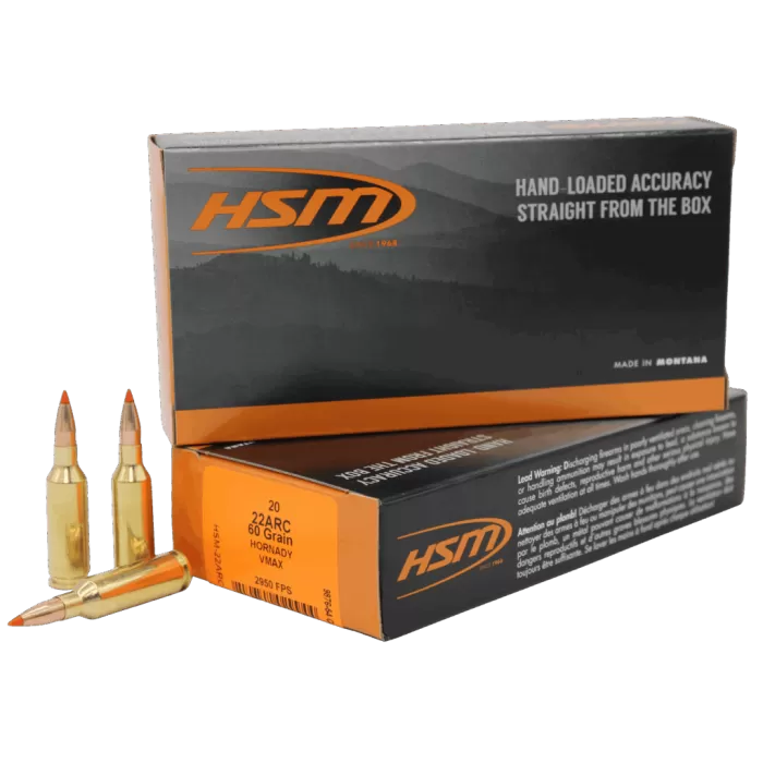 HSM 22ARC3N Varmint 22ARC 60gr V-Max 20 Per Box/25 Case