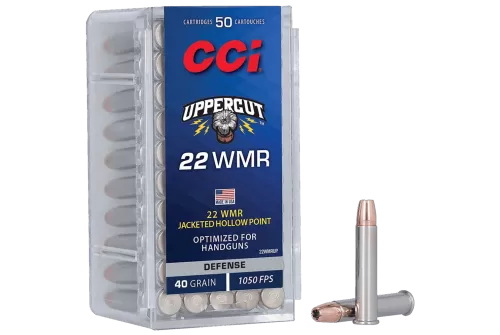CCI 22WMRUP Uppercut 22WMR 40gr Jacketed Hollow Point 50 Per Box/40 Case