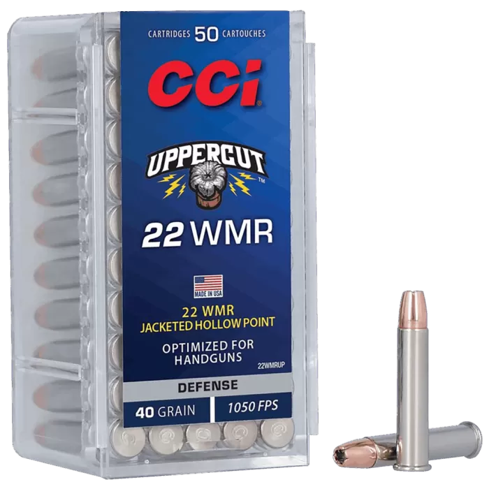 CCI 22WMRUP Uppercut 22WMR 40gr Jacketed Hollow Point 50 Per Box/40 Case