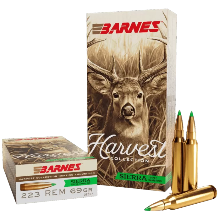 BARNES Harvest Collection 223 Remington 69 Grain Sierra Tipped GameKing 20rd Rifle Ammo (32397)