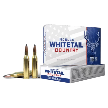 Nosler 40122 Whitetail Country 243Win 100gr 20 Per Box/10 Case