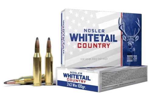 Nosler 40122 Whitetail Country 243Win 100gr 20 Per Box/10 Case