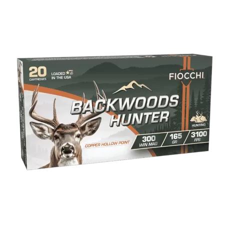 Fiocchi 300WMBHC Backwoods Hunter 300WinMag 165gr Copper Hollow Point 20 Per Box/10 Case