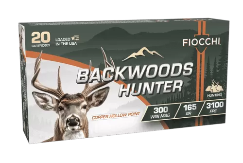 Fiocchi 300WMBHC Backwoods Hunter 300WinMag 165gr Copper Hollow Point 20 Per Box/10 Case