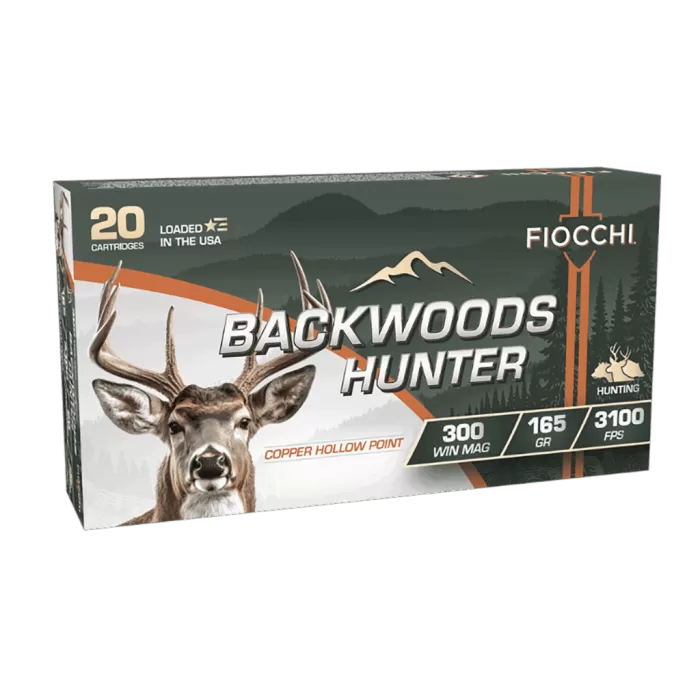 Fiocchi 300WMBHC Backwoods Hunter 300WinMag 165gr Copper Hollow Point 20 Per Box/10 Case
