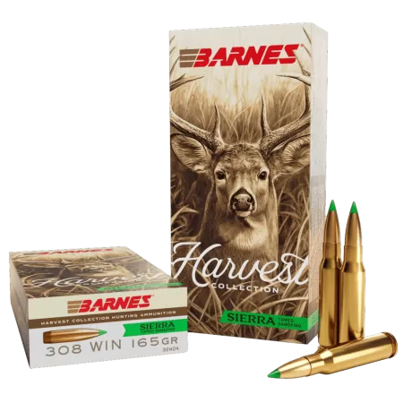 BARNES Harvest Collection 308 Win 165 Grain Sierra Tipped GameKing 20rd Rifle Ammo (32404)