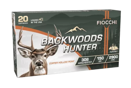 Fiocchi 308BHC Backwoods Hunter 308Win 150gr Copper Hollow Point 20 Per Box/10 Case