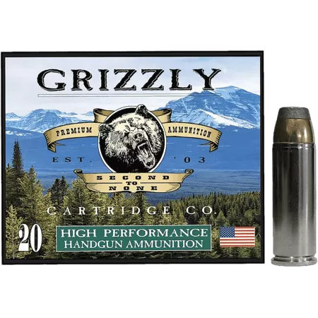 Grizzly Ammo GC45C+P10   45Colt+P 300gr Bonded Flat Point 20 Per Box/10 Case