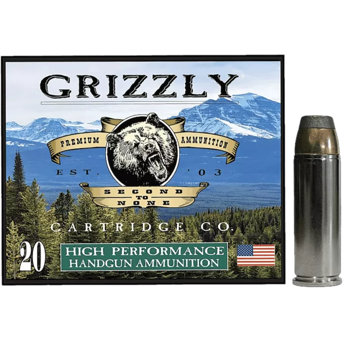 Grizzly Ammo GC45C+P10   45Colt+P 300gr Bonded Flat Point 20 Per Box/10 Case