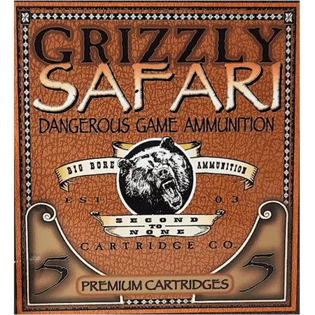 Grizzly Cartridge 450 Rigby 500 Grain Solid Pistol Ammo, 5 Rounds, GC45RG5