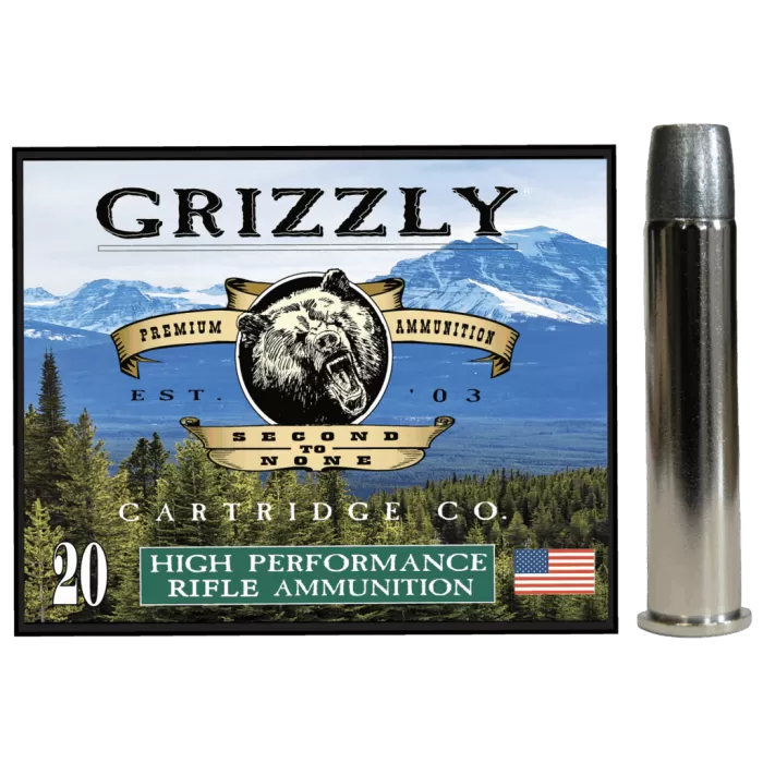 Grizzly Cartridge 45-70 +P 405 Grain Bonded Flat Point Pistol Ammo, 20 Rounds, GC45/70+P4
