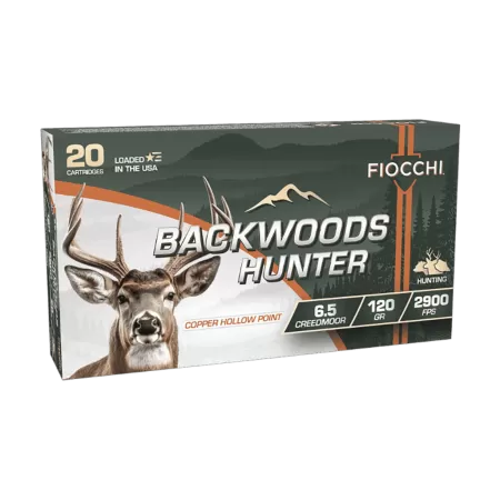 Fiocchi 65CMBHC Backwoods Hunter 6.5Creedmoor 120gr Copper Hollow Point 20 Per Box/10 Case