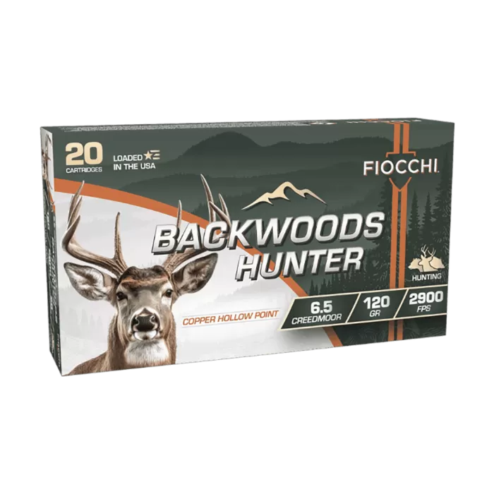 Fiocchi 65CMBHC Backwoods Hunter 6.5Creedmoor 120gr Copper Hollow Point 20 Per Box/10 Case