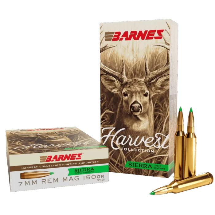 Barnes Bullets 32402 Harvest 7mmRemMag 150gr Sierra Tipped GameKing 20 Per Box/10 Case