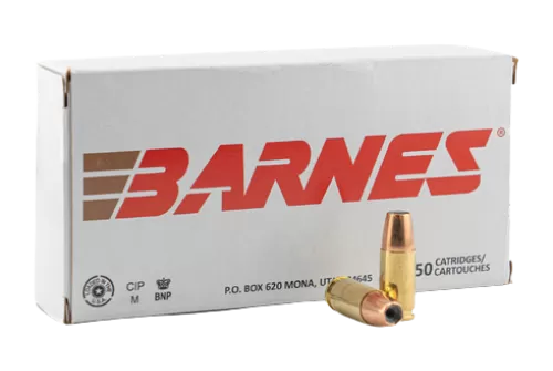Barnes Bullets 32528 9mmLuger 115gr Semi Jacketed Hollow Point 20 Per Box/10 Case