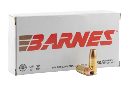 Barnes Bullets 32529 9mmLuger 124gr Semi Jacketed Hollow Point 20 Per Box/10 Case
