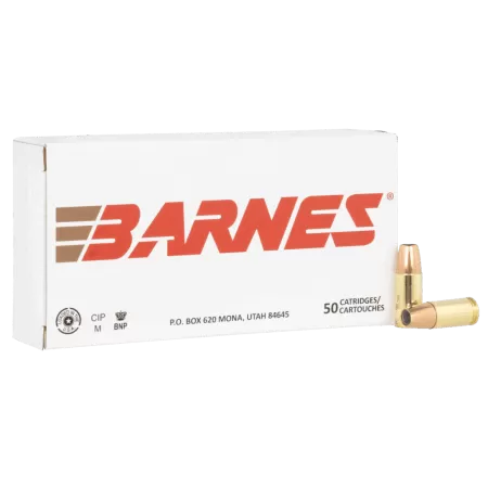 Barnes Bullets 32516 9mmLuger 124gr Sierra Jacketed Hollow Point 50 Per Box/10 Case