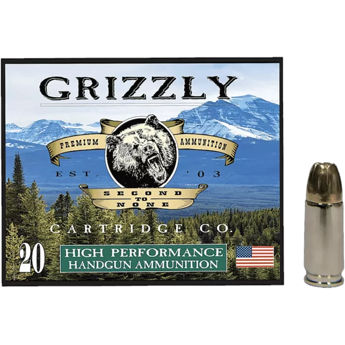 Grizzly Ammo GC9+P+CM109mm+P Luger 124gr Jacketed Hollow Point 20 Per Box/10 Case