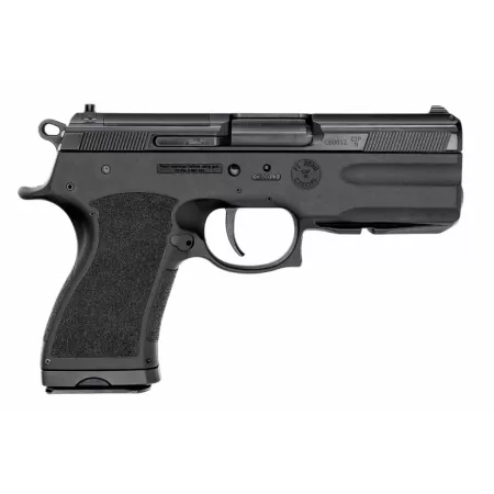 FK Brno US TMTPSDC PSD Compact Frame 7.5 FK 14+1 4.30" Black Nitride Tilting Steel Barrel, Dark Gray Nitride Steel Optic Cut/Serrated Slide, Black Polymer Frame w/Accessory Rail, Textured Grip