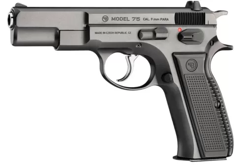 CZ Model 75 Legend 9mm 16rd Bbl Blued Steel Fixed Sights Manual Safety Black Plastic Grips Hammer Fired Metal Framed Full-Size Handgun 99026