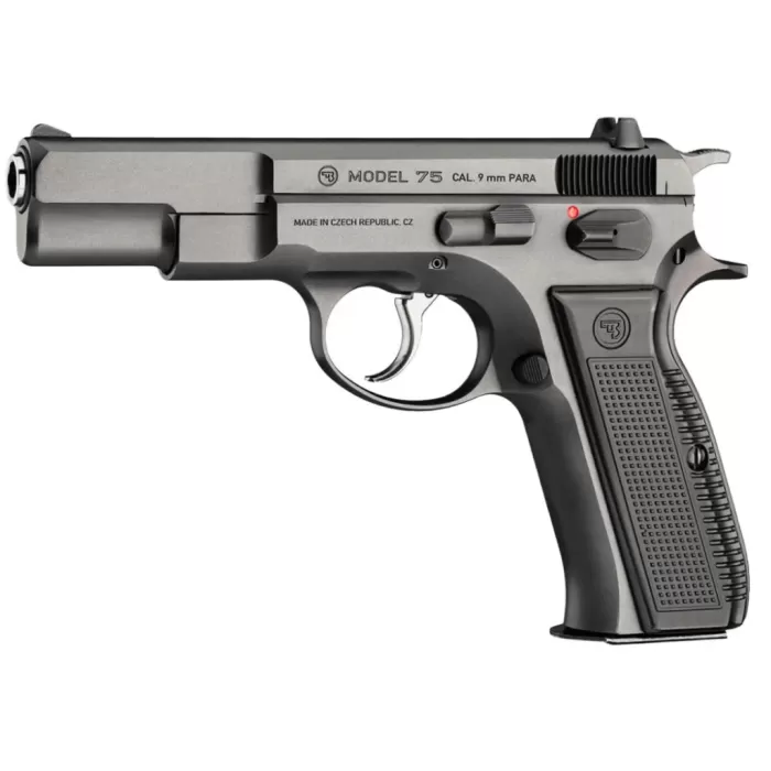 CZ Model 75 Legend 9mm 16rd Bbl Blued Steel Fixed Sights Manual Safety Black Plastic Grips Hammer Fired Metal Framed Full-Size Handgun 99026