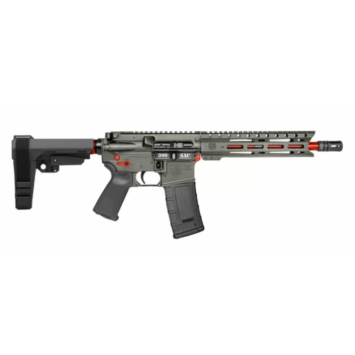 DIAMONDBACK DB15 .300 BLK 10in 30rd Jungle Green w/ Red Accents AR Pistol (DB196BB791)