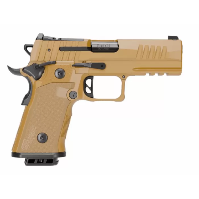 SIG SAUER P211 GT4 9mm 4.2in Single-Action Coyote Pistol With 2x21rd And 1x17rd Steel Mags (211CA-9-GT4-COY)