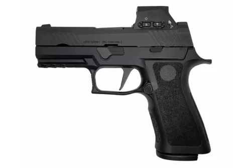 SIG SAUER M18 9mm 3.9in 2x21rd/1x17rd Black Striker Pistol with ROMEOM17 Rail (WM18-9-PRO-BLK-RM17)