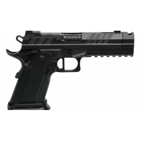 Fusion Firearms XPCOMP9BLKPTR XP Pro Comp 9mm Luger 4.60" Black Tennifer Compensated Bull Barrel, Tennifer QPQ Steel Optic Ready/Ported/Serrated Slide, Black Steel Frame w/Beavertail & Picatinny Rail,