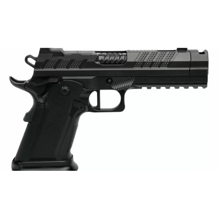 Fusion Firearms XPCOMP9BLKPTR XP Pro Comp 9mm Luger 4.60" Black Tennifer Compensated Bull Barrel, Tennifer QPQ Steel Optic Ready/Ported/Serrated Slide, Black Steel Frame w/Beavertail & Picatinny Rail,