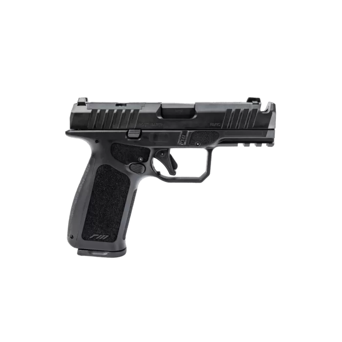 Rost Martin RM1XBCH RM1X Comp Compact 9mm Luger 19+1 4" Black Compensated Match Grade Barrel, Black Tenifer Steel Optic Ready/Serrated Slide, Black Polymer Frame w/Picatinny Rail, Interchangeable Back