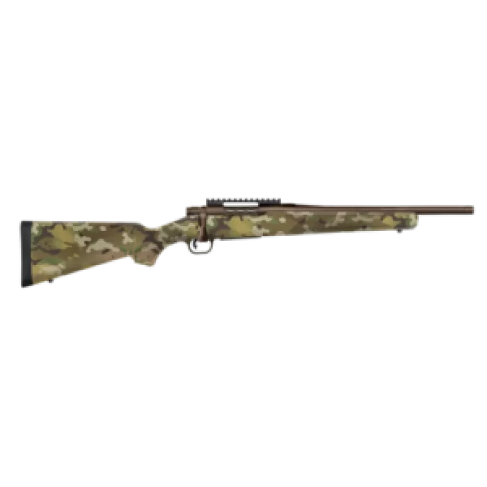 Mossberg 28277 Patriot  Compact 308 Win 5+1 16.25" Patriot Brown Cerakote Threaded Bull Barrel, Patriot Brown Cerakote Steel Receiver w/Picatinny Rail, MultiCam Fixed Synthetic Stock