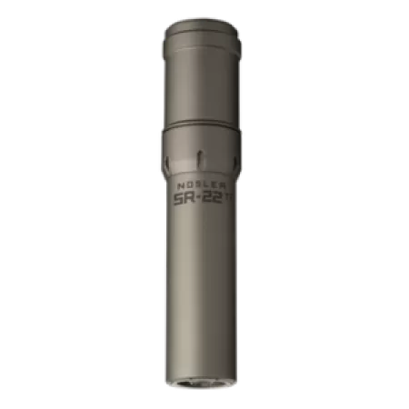Nosler 90628 SR-22TI  22 Cal 1.74"D Gray Finish Made of Titanium with 1/2" 28 tpi Thread Pattern