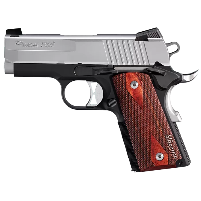 SIG SAUER 1911 Two-Tone Ultra Compact 3.3in 9mm 8rd Pistol (1911UT-9-TSS) SIG SAUER 1911 Two-Tone Ultra Compact 3.3in 9mm 8rd Pistol (1911UT-9-TSS)