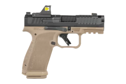 CANIK Mete MC9 Prime 9mm 3.64in 2x 17rd Mags Black/FDE Striker-Fired Pistol with MO1 Optic (HG8658BDV-N)