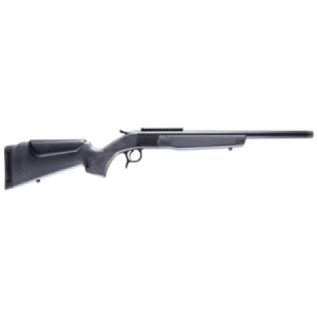 CVA CR4435 Scout  243 Win 1rd 20" Blued Threaded Barrel, Blued Picatinny Rail Receiver, Stealth Gray Fixed Synthetic Stock