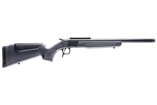 CVA CR4435 Scout  243 Win 1rd 20" Blued Threaded Barrel, Blued Picatinny Rail Receiver, Stealth Gray Fixed Synthetic Stock
