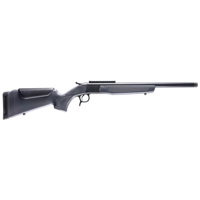 CVA CR4435 Scout  243 Win 1rd 20" Blued Threaded Barrel, Blued Picatinny Rail Receiver, Stealth Gray Fixed Synthetic Stock
