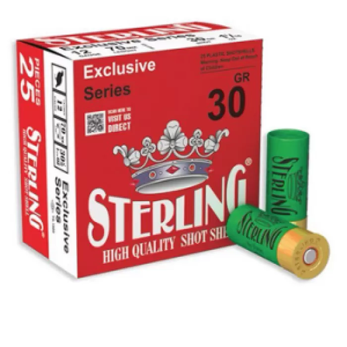 Sterling Exclusive 12 Gauge 2-3/4" #5 Bird 1-1/6 oz 25rds Shotshell - Premium Bird Hunting Load - 8698779950613 Sterling Exclusive 12 Gauge 2-3/4" #5 Bird 1-1/6 oz 25rds Shotshell - Premium Bird Hunting Load - 8698779950613