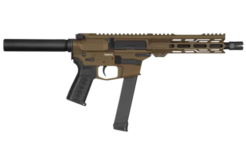 Cmmg Pe99a5163mb Banshee Mkgs 9Mm Luger 33+1 8", Midnight Bronze Rec, Buffer Tube (No Brace), Eml7 M-Lok Handguard, Zeroed Linear Comp (Glock Mag Compatible) 99A5163-MB