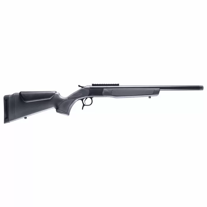 CVA CR4449 Scout  25 Creedmoor 1rd 16.50" Matte Blued Threaded Barrel & Receiver w/DuraSight Rail, Stealth Gray Synthetic Stock