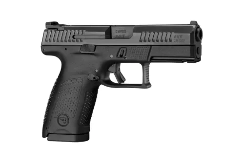 CZ P-10 C Optics-Ready 9mm 10rd Ported Barrel/Slide Blk Handgun w/Polymer Frame, Nitride Slide, Fixed Sights, 3 Backstraps, Rev Mag Catch 1578