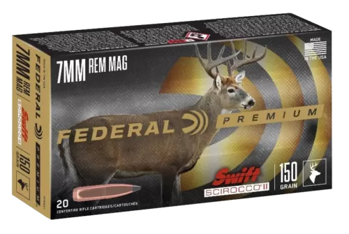 Federal P7RSS1 Premium  7mm Rem Mag 150 gr Swift Scirocco II 20 Bx/ 10 Cs