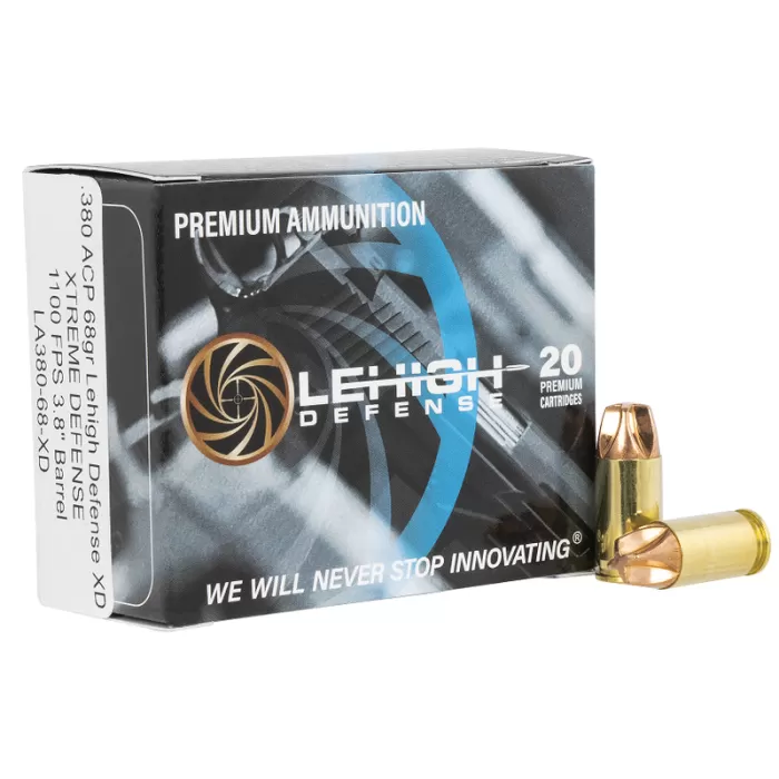 Lehigh Defense LA38068XD Xtreme Defense 380 ACP 65 Gr 20 Bx/10 Cs Lehigh Defense LA38068XD Xtreme Defense 380 ACP 65 Gr 20 Bx/10 Cs