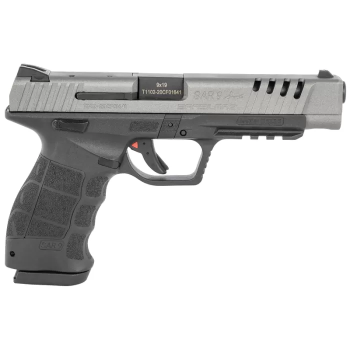 SAR USA SAR9 Sport Platinum 9mm 5.2" Barrel 1-17 Round and 1-19 Round Mag SAR USA SAR9 Sport Platinum 9mm 5.2" Barrel 1-17 Round and 1-19 Round Mag