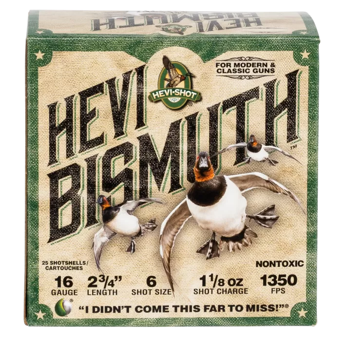 Hevishot Hevi-bismuth, Hevi 16706 Bismuth Wf 16 2.75 6 11/8 25/10 Hevishot Hevi-bismuth, Hevi 16706 Bismuth Wf 16 2.75 6 11/8 25/10