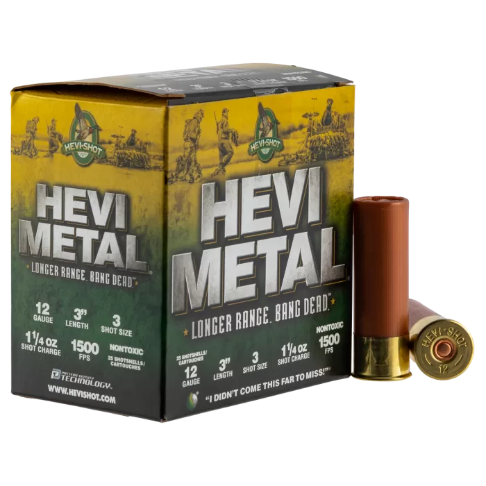 Hevi-shot Heavy Metal 12ga. - 3" 1-1/4oz. #3 25-pack Hevi-shot Heavy Metal 12ga. - 3" 1-1/4oz. #3 25-pack