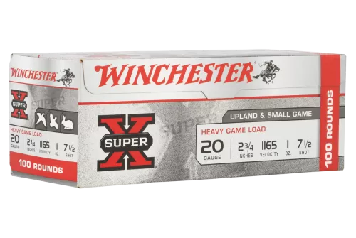 Winchester Super-X 20 GA 2.75" 100-Rounds #7.5