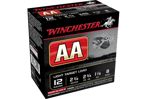 Winchester AA 12 Gauge 1 1/8 oz 2.75in Centerfire Shotgun Ammo, 100 Rounds, AA128VP